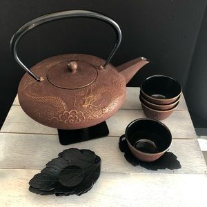 Teavana cast iron tea set
